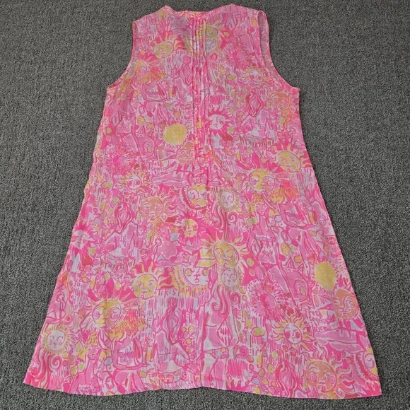 Lilly Pulitzer Pink Pout Linen Sarasota Tunic Dress Pink Tank Large - Picture 8 of 8